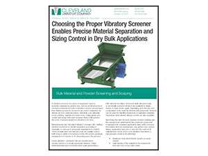 Choosing Vibratory Screener for Material Separation and Sizing